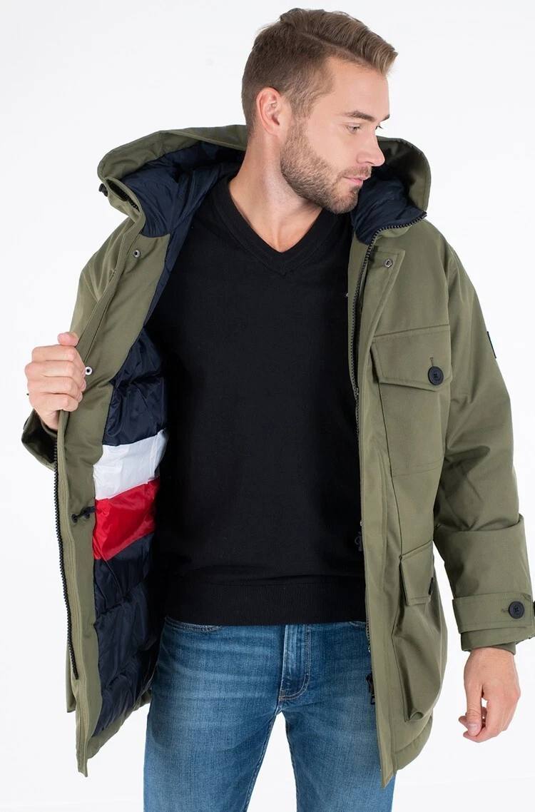 Tommy Hilfiger Mens Heavy Canvas Parka Jacket Green Size Small BRAND NEW |  eBay