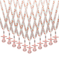 36PCS Pink Baby Girl Baby Shower Pacifier Necklace Acrylic Favors Games