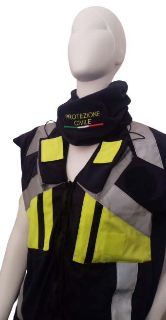 GILET PROTEZIONE CIVILE TESSUTO ELASTICIZZATO RICAMATO DIVISA