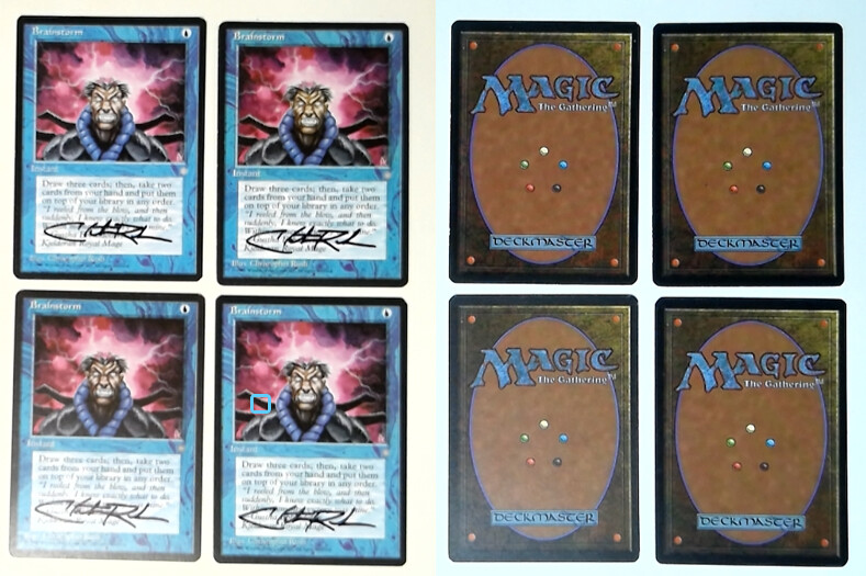 1x V1191: 4x Brainstorm: LP-MP: Ice Age: Signed/Autographed