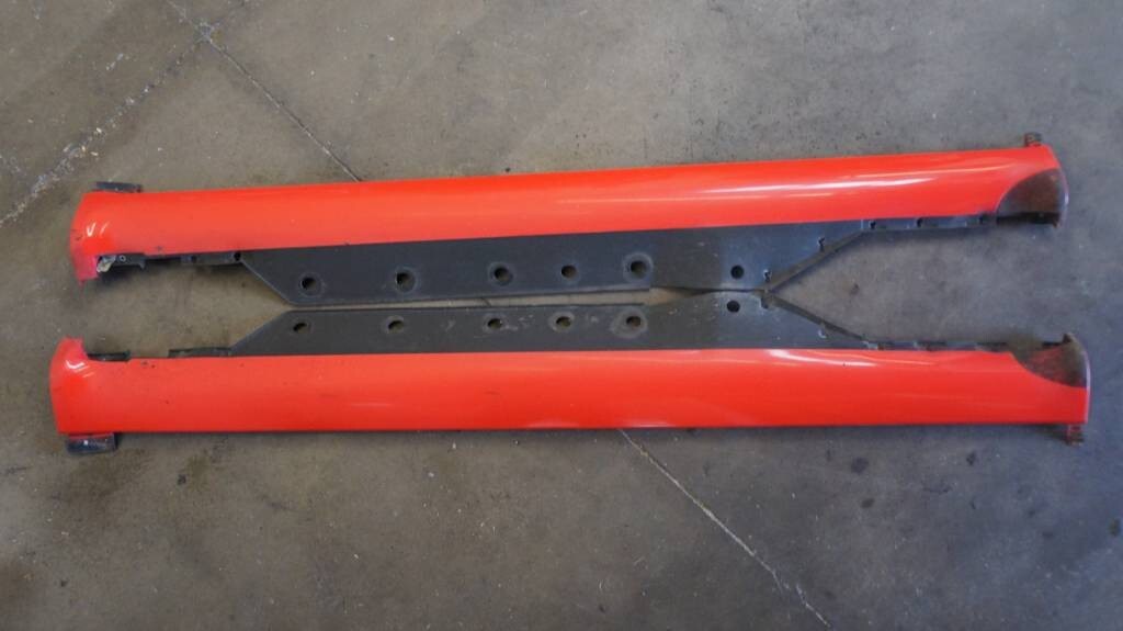 Audi B5 S4 OEM Side Skirts Rocker Laser Red LY3H 8D0853859GRU