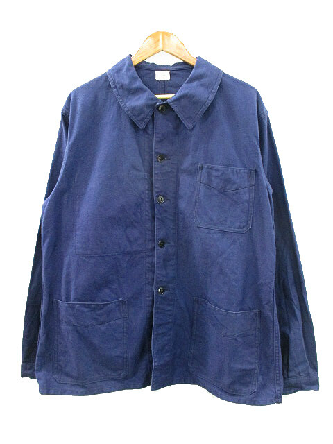Le Glazik Vintage Euro Work Jacket French Navy Men'S