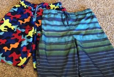 Lot of 2 Boys Youth Wonder Nation Laguna Swim Trunks Board Pants XL L/G 14-16