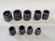 9 Proto Professional Impact Metric Socket Set 3/8" Drive 19 18 17 16 14 13 10mm