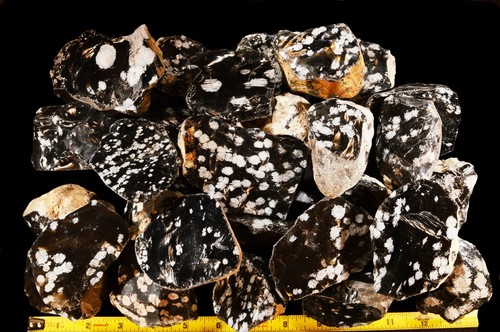 Snowflake Obsidian 3" 4-7 Oz Root Chakra Healing Crystal Metaphysical Stone - Picture 4 of 4
