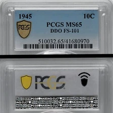 1945 PCGS MS65 Doubled Die Obverse 🔴 $1,305 APR This Slab🔴✅ DDO Mercury Dime ✅