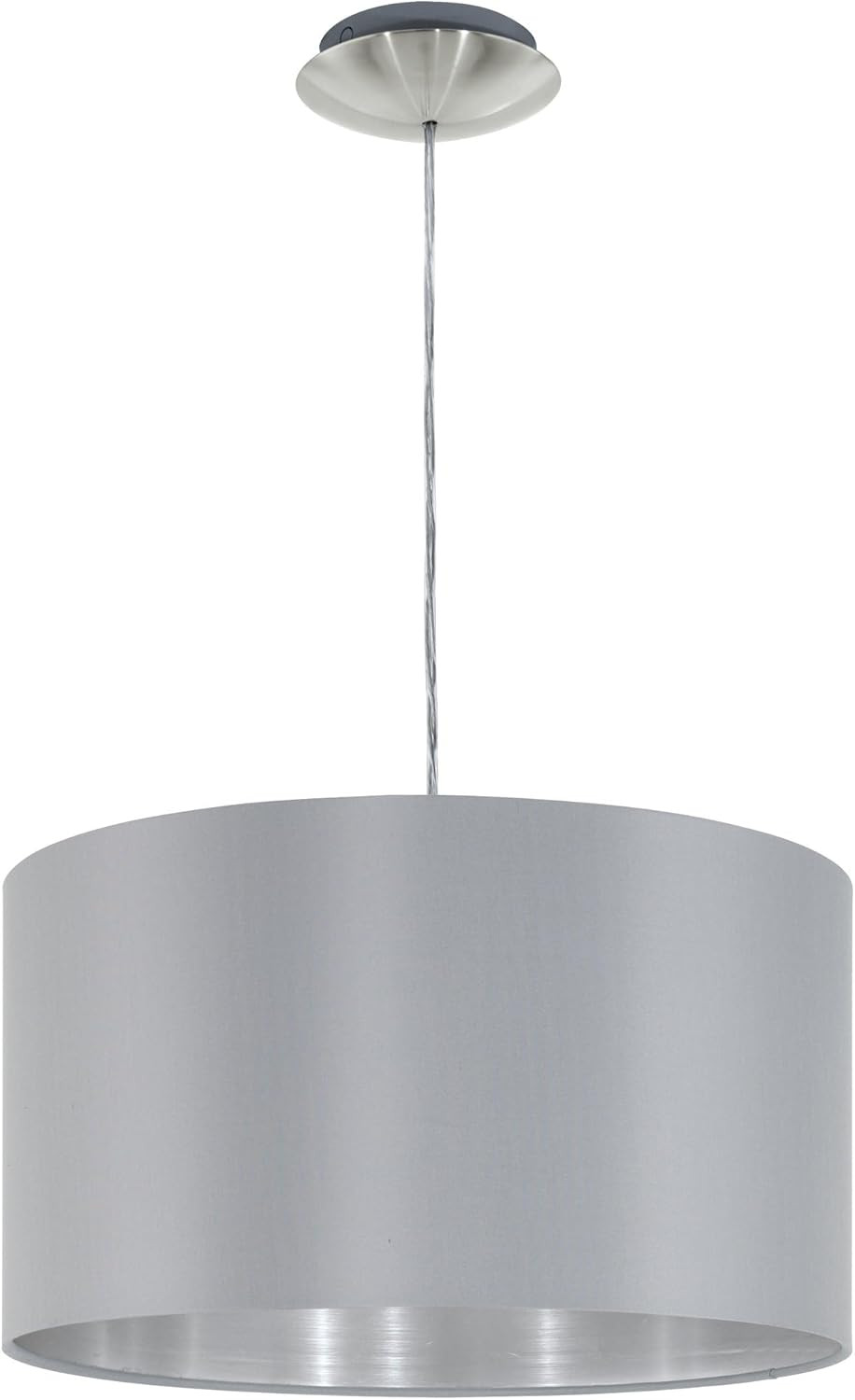 Lampada a Sospensione MASERLO Grigio Argento | Arredo Moderno EGLO