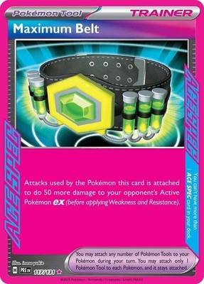 Maximum Belt ACE SPEC Rare SV: Prismatic Evolutions 117/131 NM
