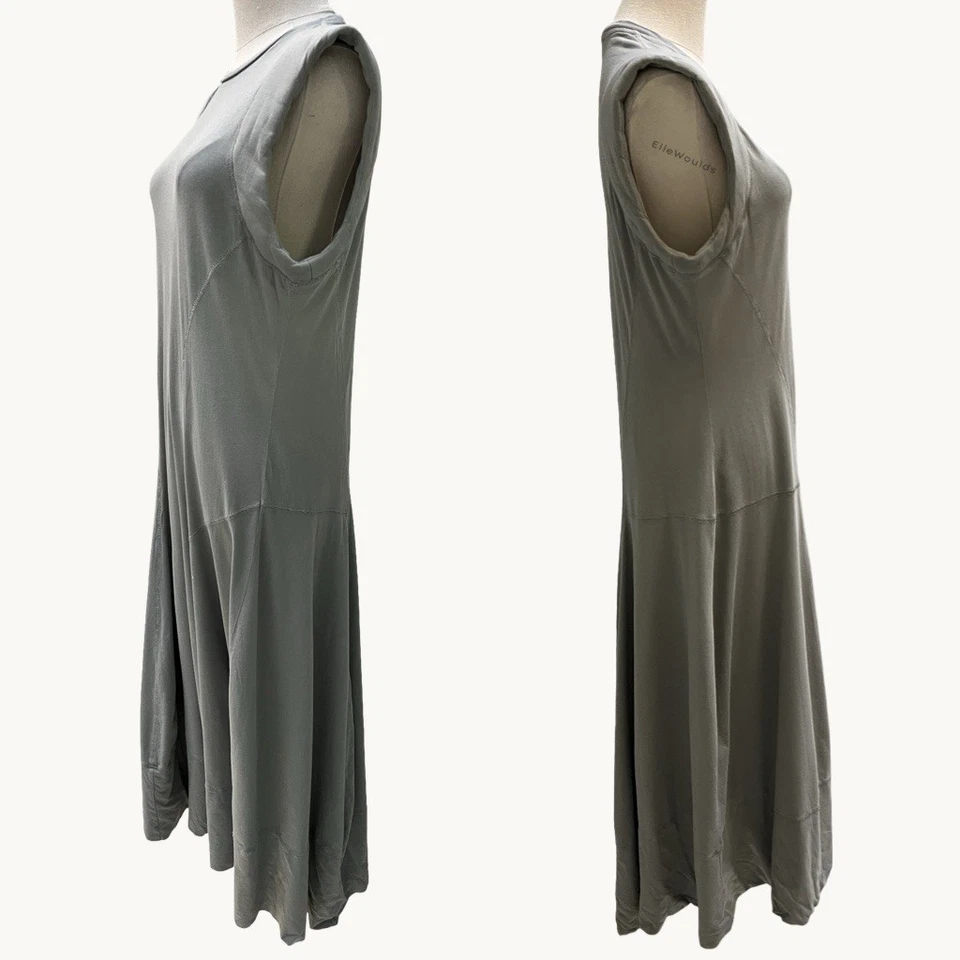 Tibi $345 Tshirt Sleeveless Dress Grey Cotton US Size Medium - Image 4 of 4
