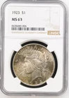 1923 Peace Dollar — photo from another recent sale