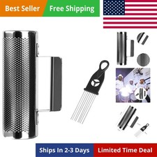 Metal Guiro Instrument 8" Professional Shaker with Scraper for Latin Percussion