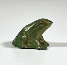 Vintage Lead Painted Miniature Frog Toad 1" Figure for Farm & Pond Layouts