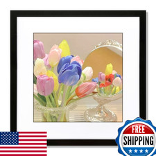 ALLUCKYAN 18x18 Black Picture Frame Mat for 14x14 Photo Wall Mounting Poster Fra