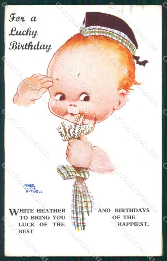 Mabel Lucie Attwell Valentine serie A/5 cartolina cartolina cartolina d'epoca TC0360
