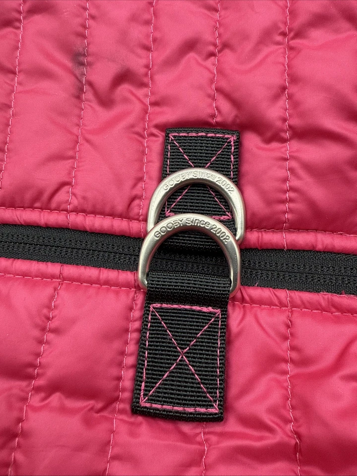 Gooby Moda Duradero Cremallera Completa Perrito Puffer Chaleco, Rosa, Talla L Foto 4 de 4