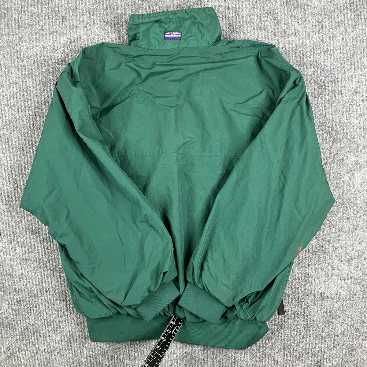 White Sierra Jacket Mens Size XL Green Fleece Lined Full Zip