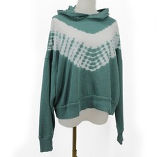 SO Lounge Life Hoodie   Green Tie-Dye Pullover Sweatshirt Women  s Size M