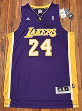 Vintage Kobe Bryant Los Angeles Lakers Adidas 24 Purple Swingman Jersey NWT Mint