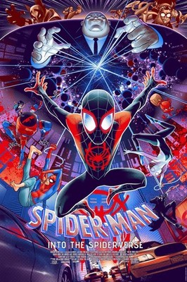 Spider-Man: Into the Spider-Verse Mondo Poster von Martin Ansin (Folienvariante)