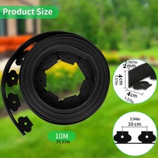 10M Lawn Edge Border Garden Edging For Paths Drives Flower Grass Pegs include UK