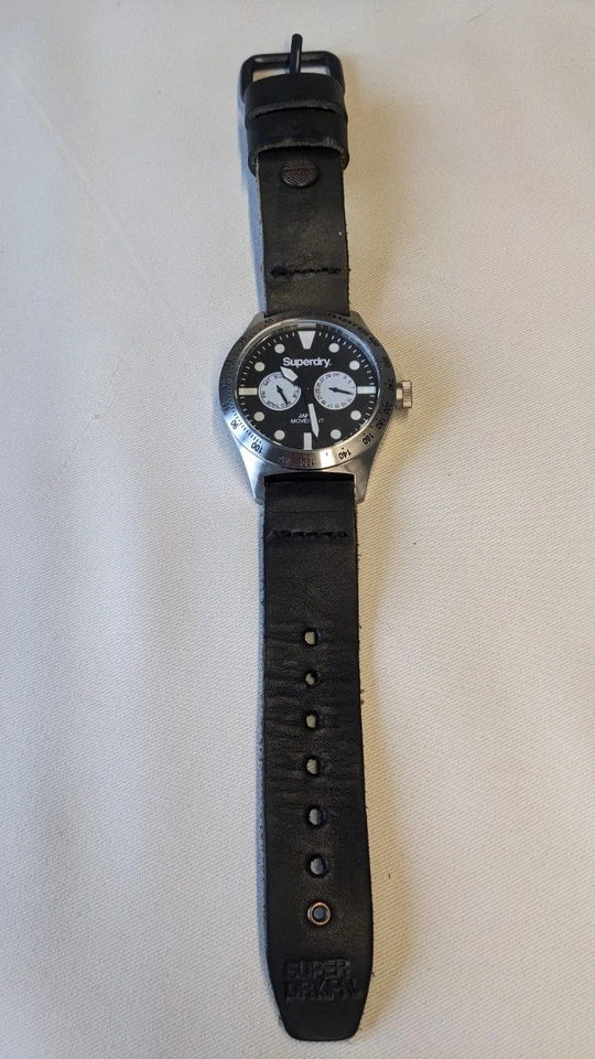 Reloj profesional uperdry (SYG168B) — Reloj analógico con correa de cuero para hombre Foto 4 de 4