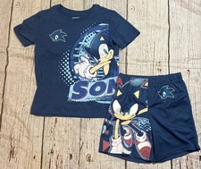 Sonic The Hedgehog Boys 2pc Set Top  Shorts Cosplay Outfit Sz 10/12