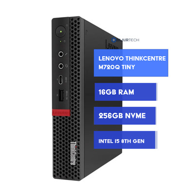 Lenovo ThinkCentre Mini Desktop Intel i5 8th Gen 16GB RAM 256GB NVMe - Win 11