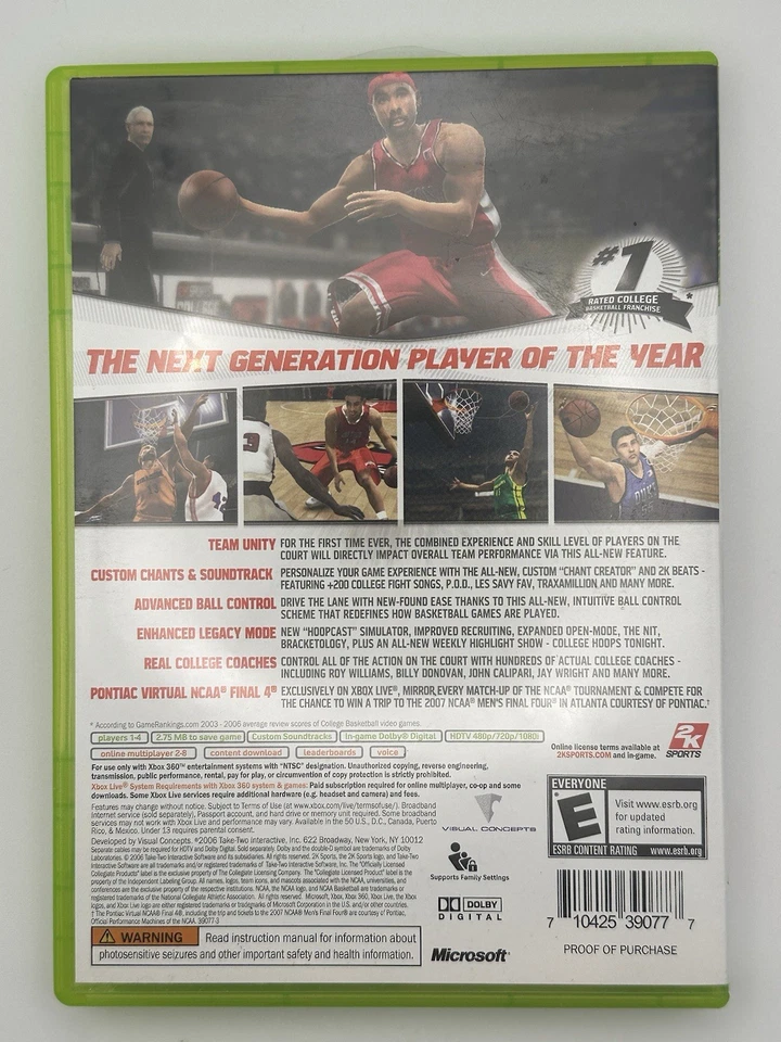 NCAA College Hoops 2K7 Xbox 360 - Image 2 of 4