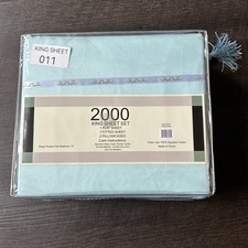 2000 Series King 4 Piece Sheet Set Wrinkle Free Embroidery Deep Pockets New