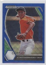 2021 Panini Prizm Draft Picks Blue Wave Prizm Elmer Rodriguez-Cruz #PDP105 0bt4