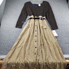 VTG John Roberts Dress Size 16 Pockets Teacher Librarian Made in USA NWT
