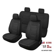 Pariiaotin 3D Air Mesh Car Seat Covers Washable and Breathable Full Set Black