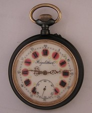Superb Cartouche Dial 120 Years Old REGULATEUR HUGE French Pocket Watch Serviced