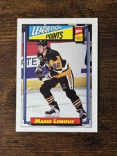 1992-93 Pittsburgh Penguins Mario Lemieux Topps LEAGUE LEADER POINTS #504