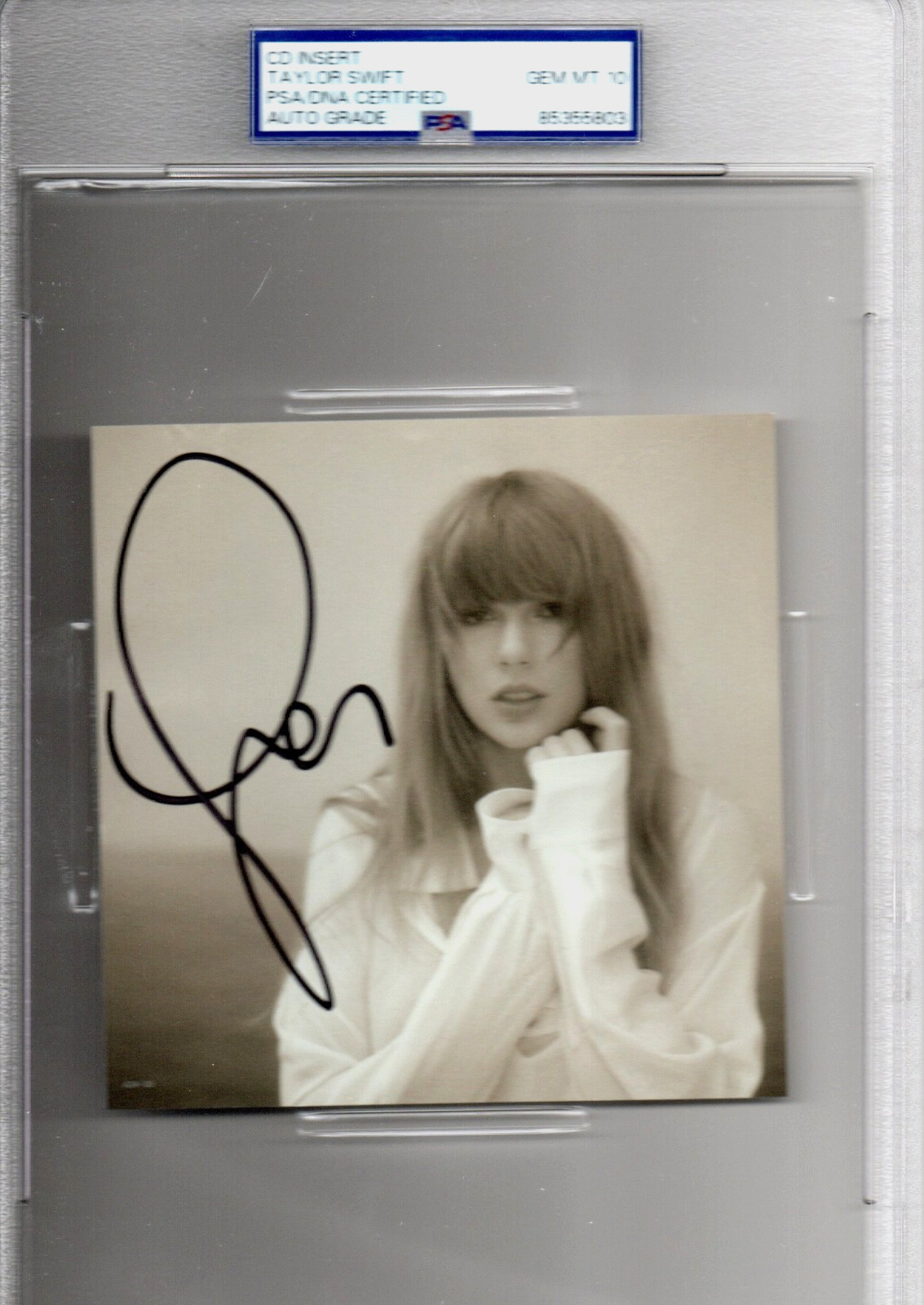 TAYLOR SWIFT AUTOGRAPHED TORTURED POETS' DEPARTMENT CD PSA/DNA CERT GEM MT 10
