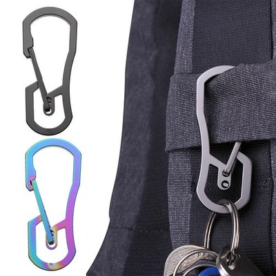 1 PC Titanium Plating Carabiner Camping Clip Outdoor Key Ring Clip Keychain