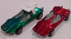 Hot Wheels Redline Swingin Wing Lot of 2 RED and GREEN