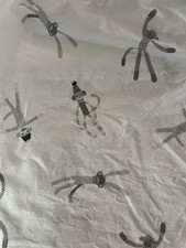 Pottery Barn Kids  Sock Monkey Crib Sheet White  Gray