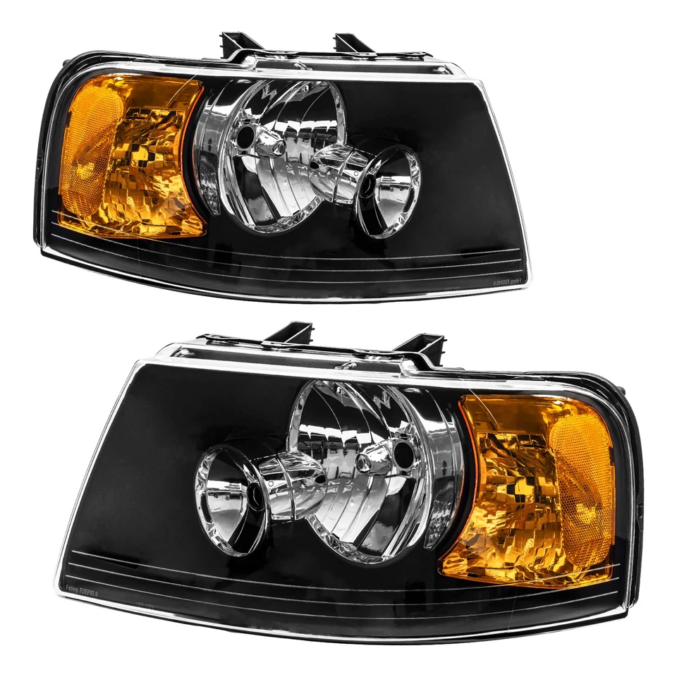 Par de faros negros izquierda+derecha para Ford Expedition 2003-2006 Foto 3 de 4