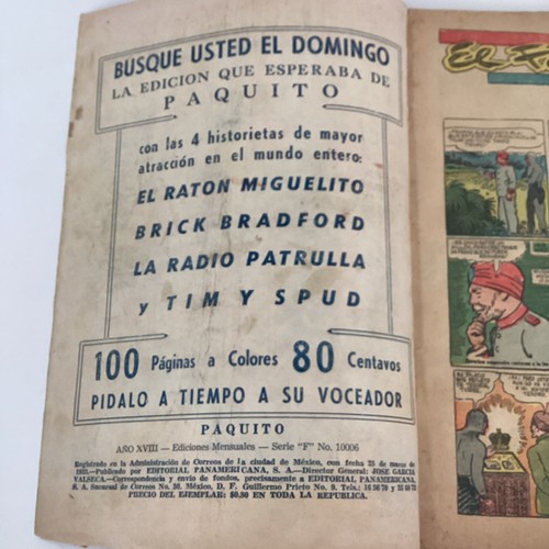 1953 SPANISH COMICS PAQUITO #10006 EL FANTASMA THE PHANTOM PANAMERICANA MEXICO - Picture 6 of 7