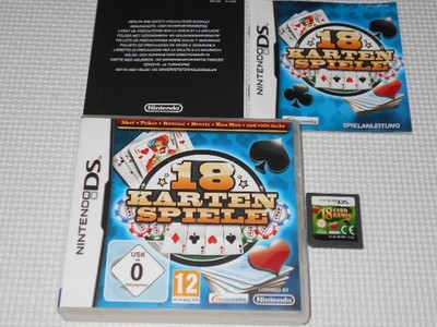 Nintendo DS 18 Karten Spiele European Version Game Software with Box and Manual