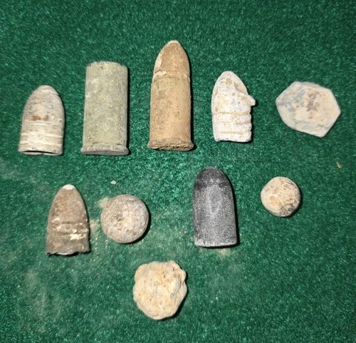 Lot Of 10 Mixed Civil War Bullets