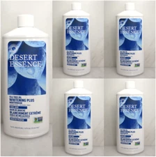DESERT ESSENCE TEA TREE OIL WHITENING PLUS MOUTHWASH COOL MINT 16 OZ NWOB 5 PCS