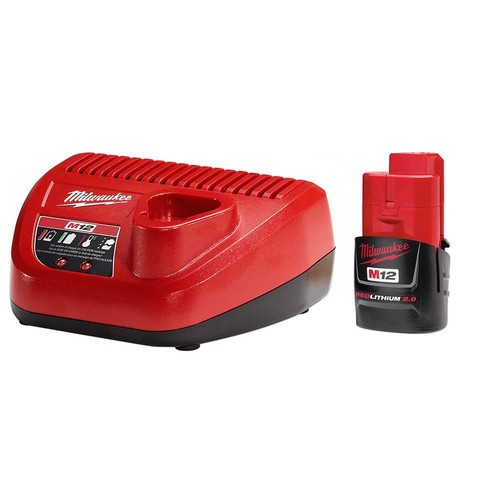 Milwaukee 48-59-2420 M12 2.0 Battery & Starter Kit