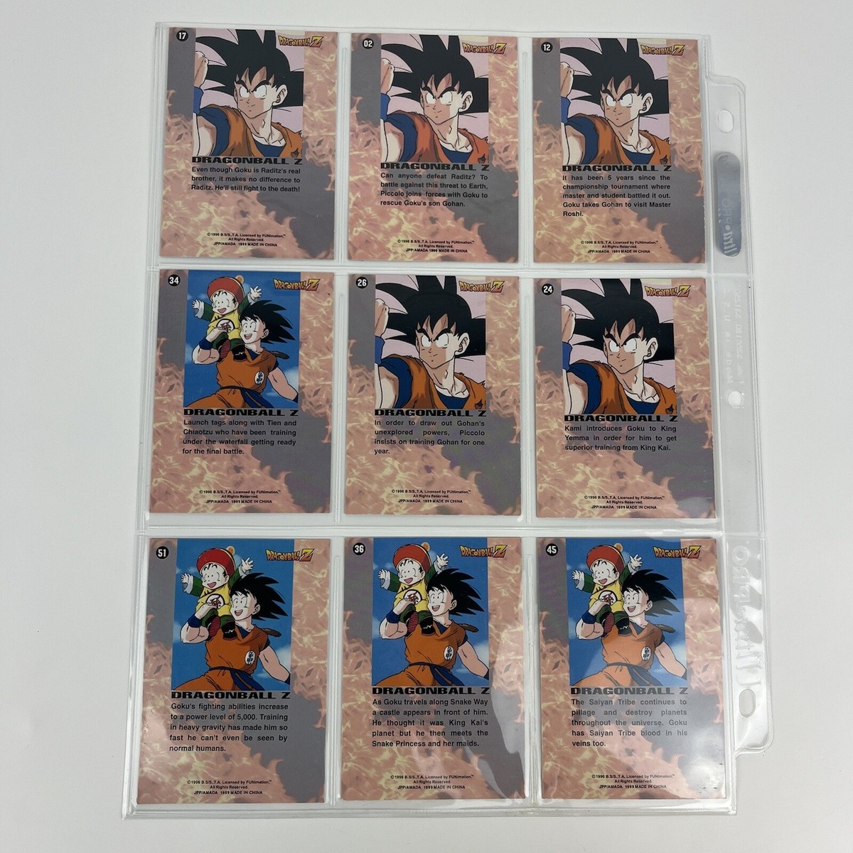 Dragon Ball Z Vintage Collectable 1999 FUNimation Productions Ltd