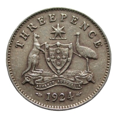 Australia 1924 M & SY Threepence | eBay