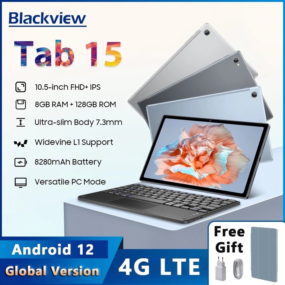 Blackview Tab 15 Dual 4G Tablet 10.51'' Android12 Octa Core 8+