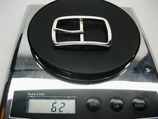 Sterling silver 925 solid buckle 62 grams for 1.5" belt strap, 5.5 mm thick wall