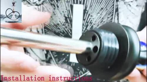 RMAN Shisha 43cm Wasserpfeife Legierung Hookah mit 1KG Kohle/100g Dampfsteine - Video 1 von 1