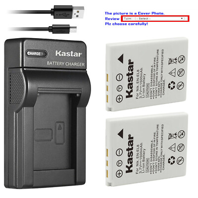 Kastar LTD2 USB Battery Charger Replacement for Nikon EN-EL12, MH-65, Coolpix S9700, S9900 Cameras, 4.2V Output